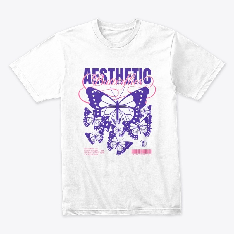 Aesthetic Butterfly Floral Graphic Merch