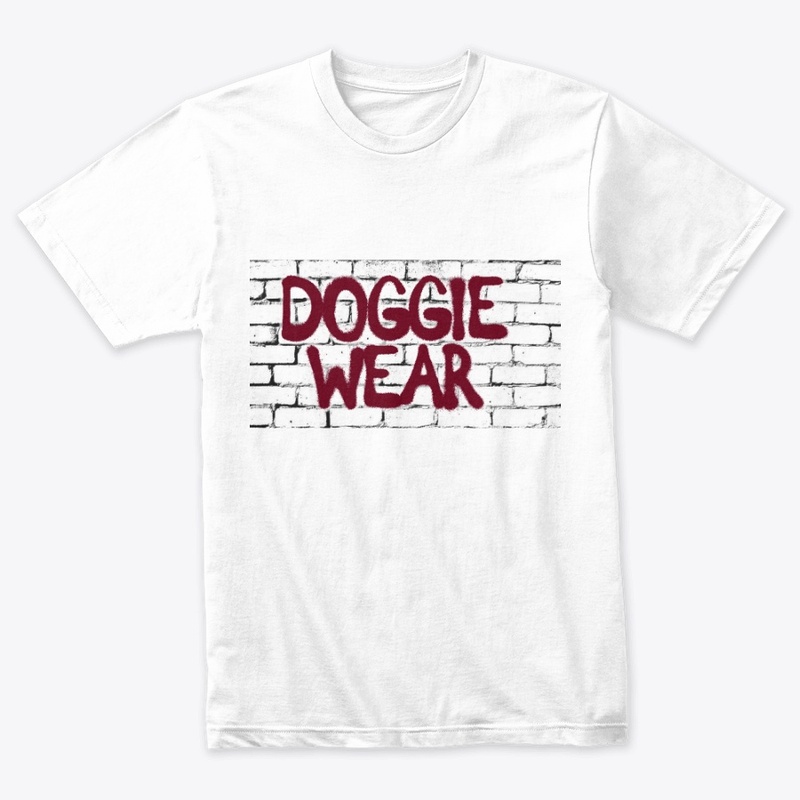 DOGGIE WEAR: Brand Sprayed on Brick Wall