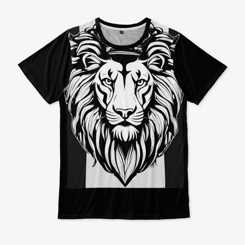 Black lion t shirt