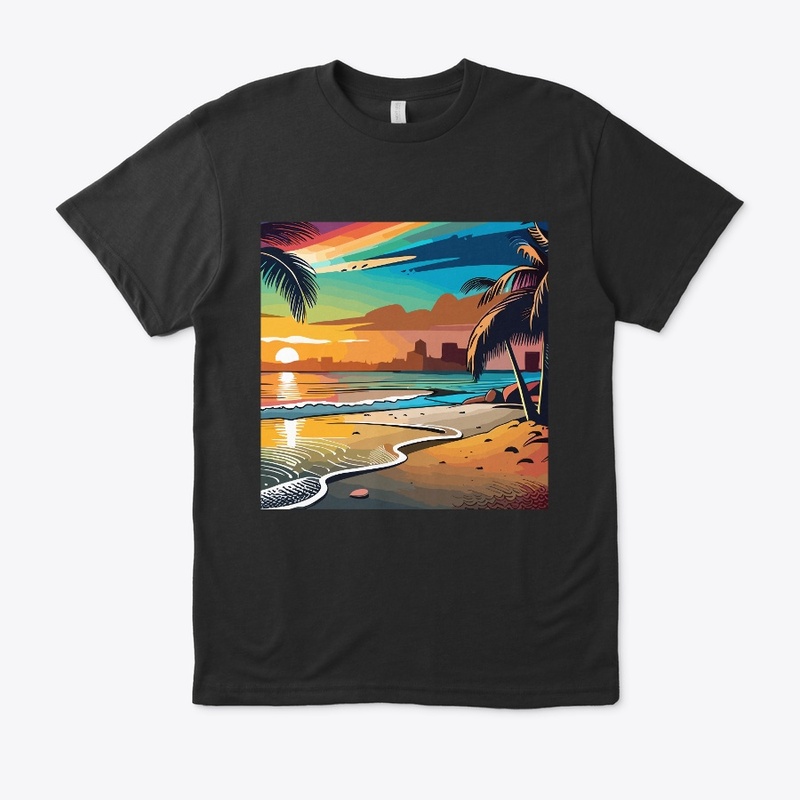 beach style t-shirt