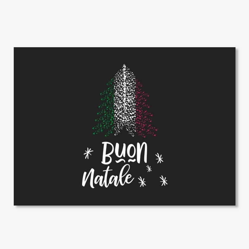 Merry Christmas with  Italian  flag