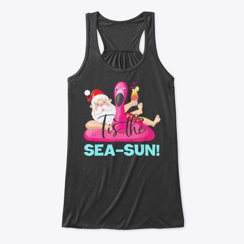Santa Claus Flamingo Float Tis The Sea S
