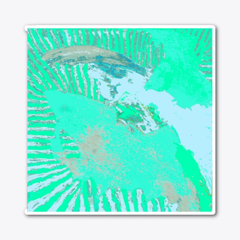 Aqua Mint Tides Abstract