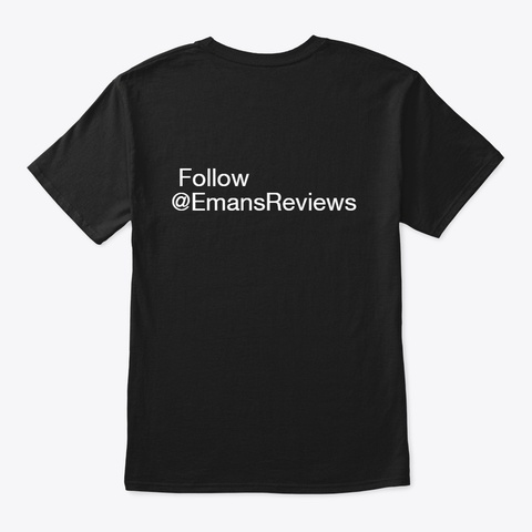 E Man Merch Black T-Shirt Back
