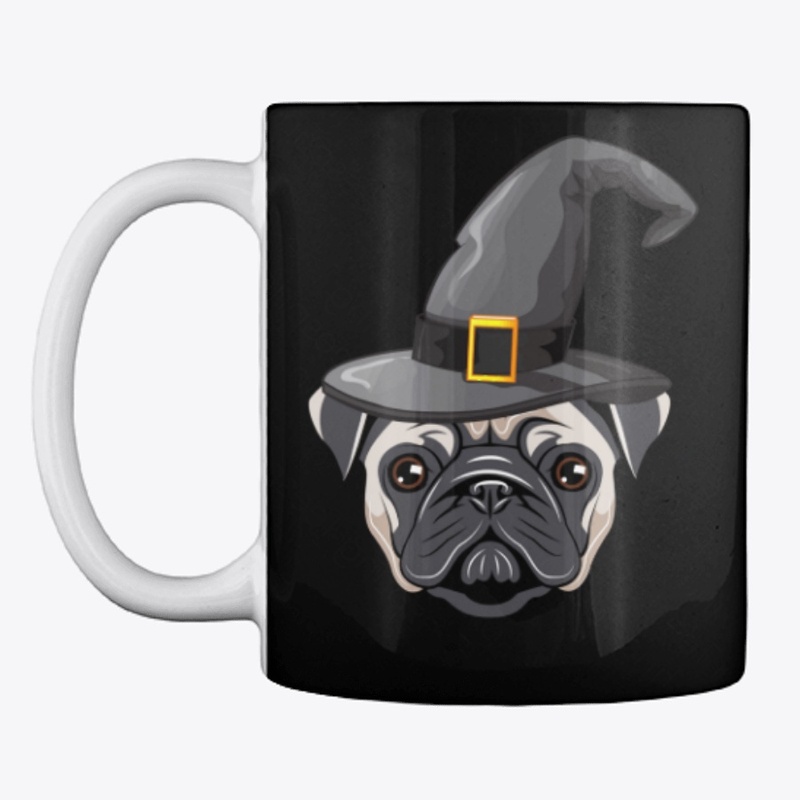 Pug Warlock Hat Halloween Slim Fit Dog