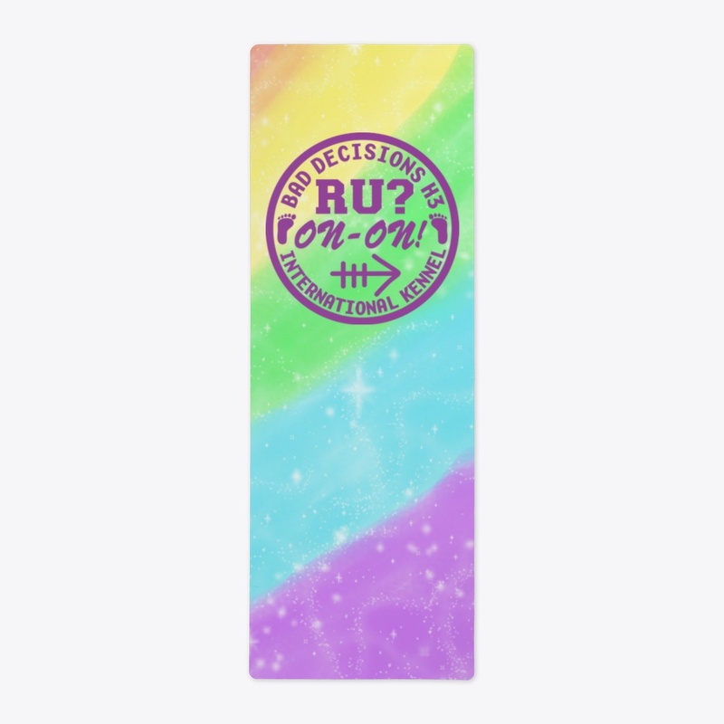 Pastel Rainbow Glitter Yoga Mat