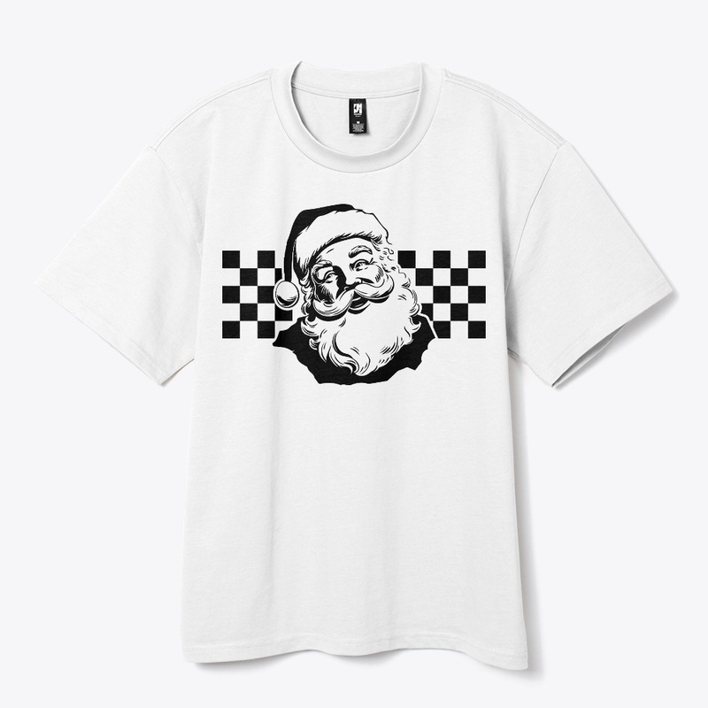 checkered santa ho ho ho 