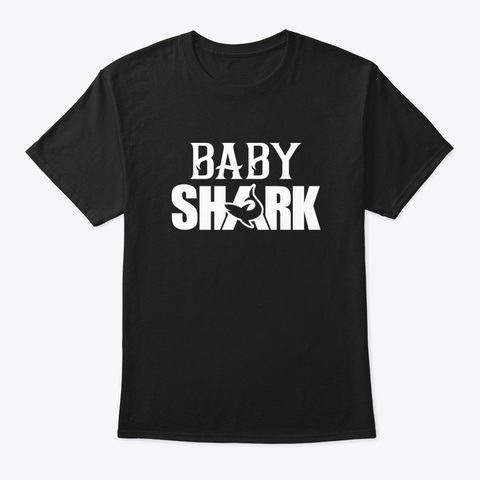 Baby Shark 0 Onto Black T-Shirt Front