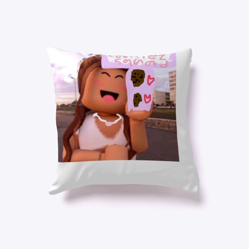 Cookiez_ squad pillow with cookie sign