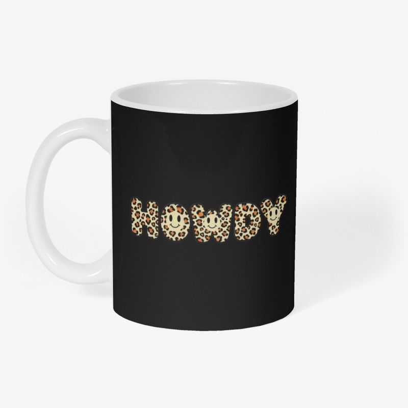 Howdy Leopard Smiley Tee