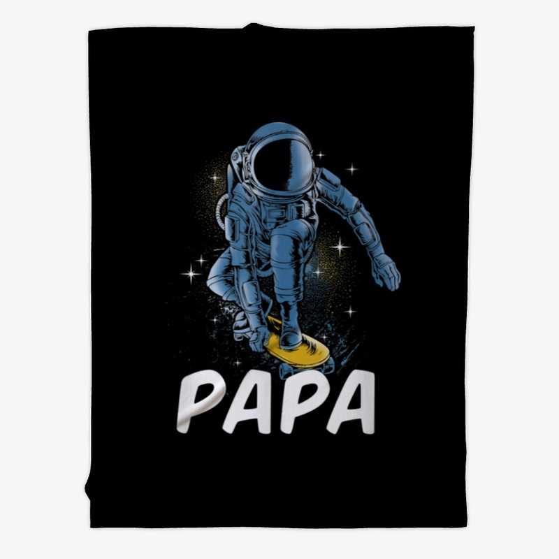 Astronaut Skateboarding  Papa