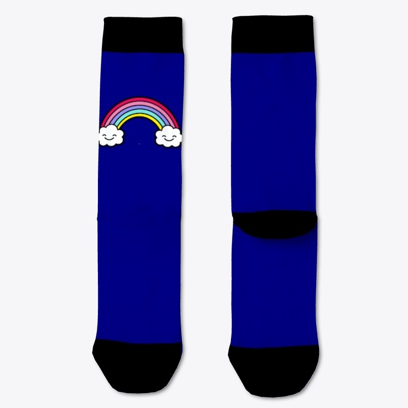 Simple Rainbow and Clouds Face Costume