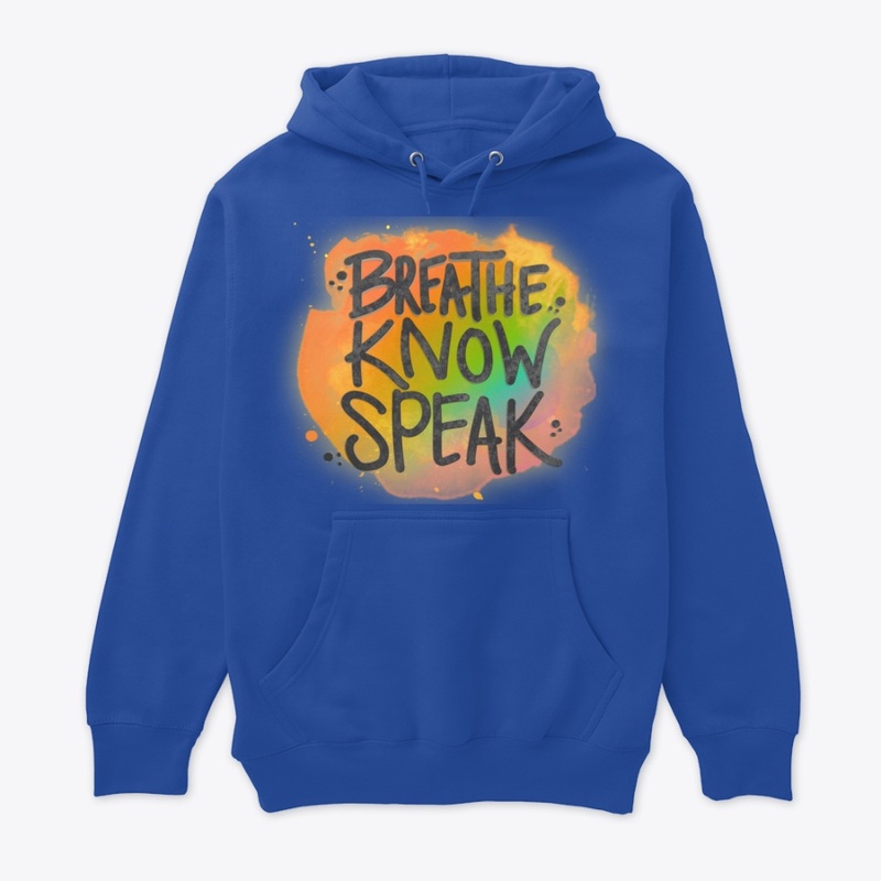 Breathe...Pullover Hoodie Unisex Rainbow