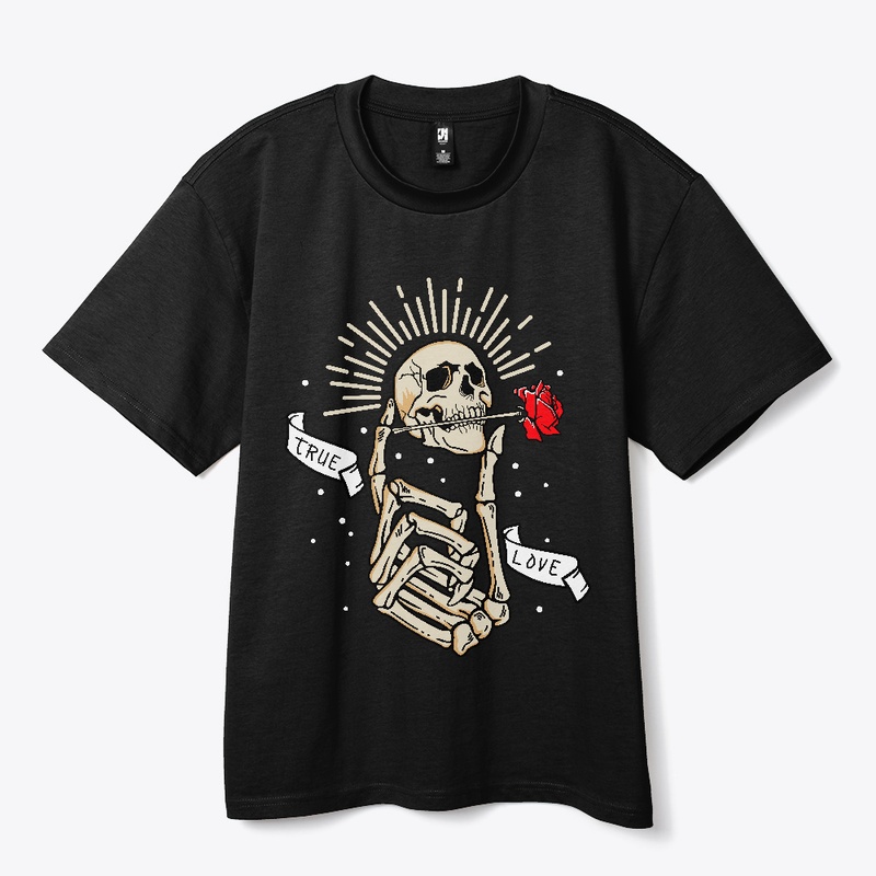 True Love Skeleton Hand Rose