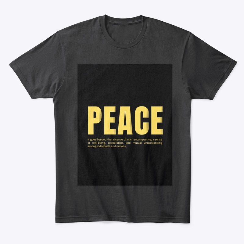 Stylish Black ‘PEACE’ T Shirt 