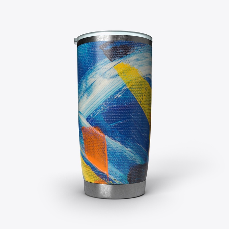 Abstract Paint Brush Textured Design  