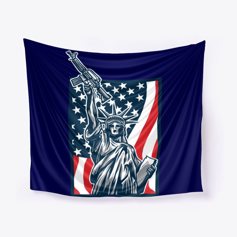Statue of Liberty holding a Rifle