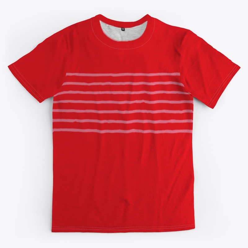 Pink Stripes On Red
