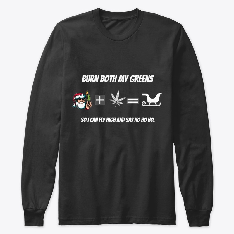 Christmas long sleeve shirt Santa flying