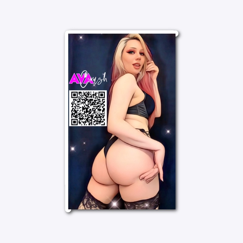 Ava Crush Cartoon QR code sticker