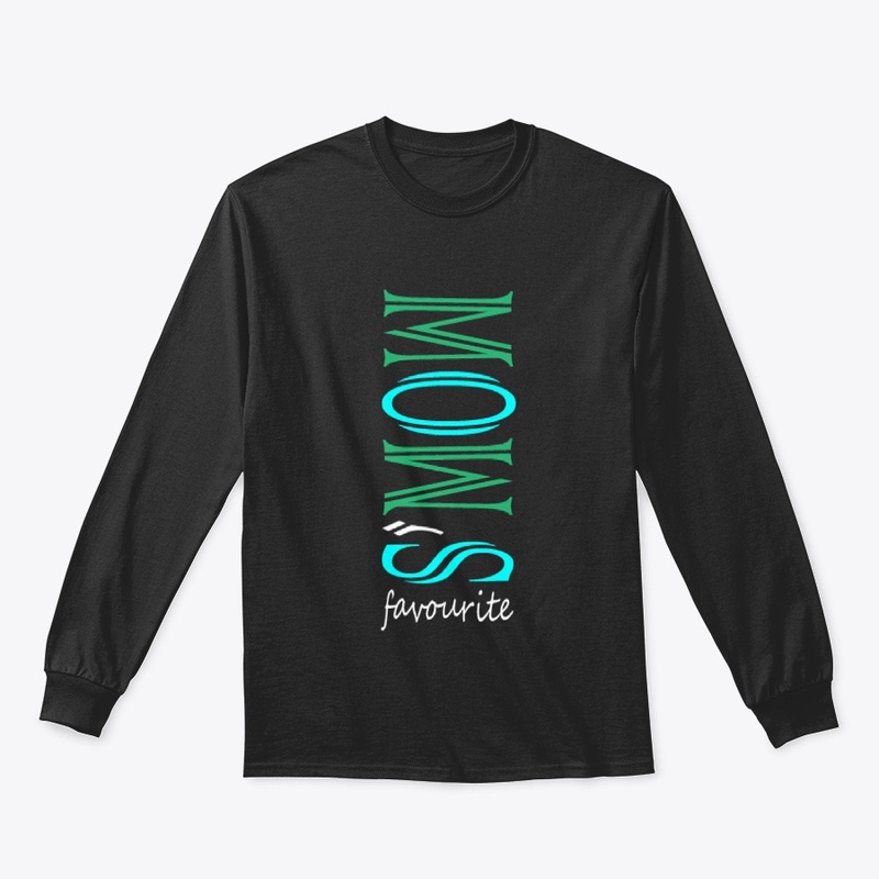 moms favorite family matching black tee