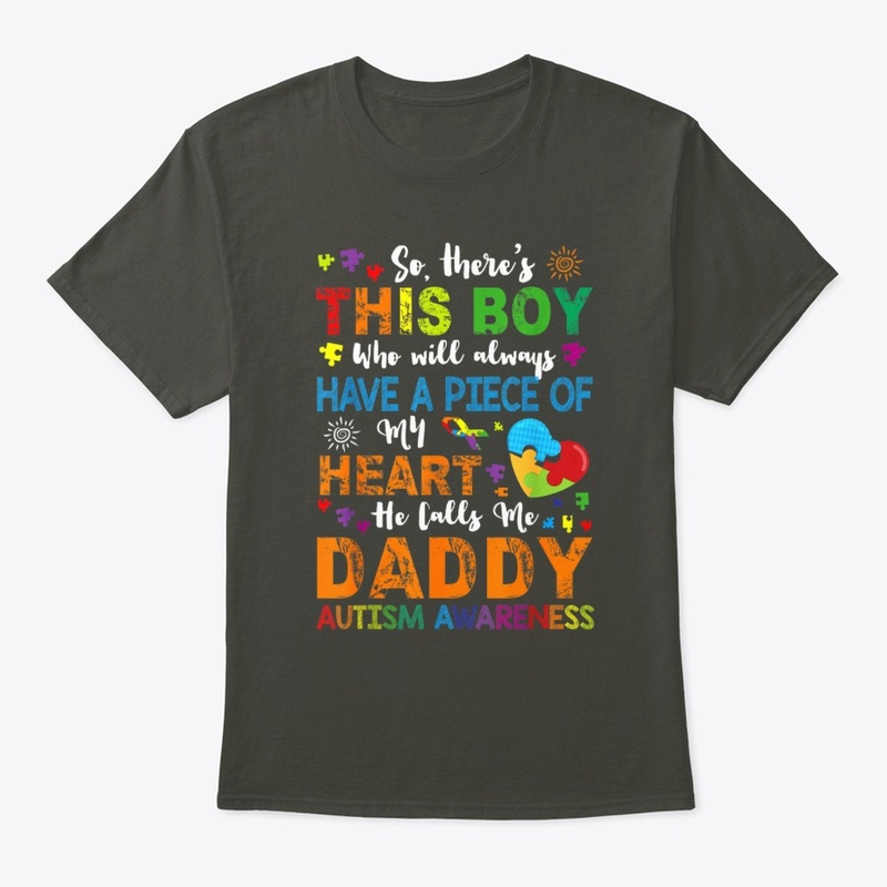 Mens Daddy Autism Awareness T-Shirt