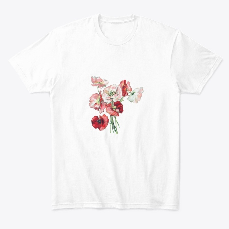 Realistic Red and Pink Flowers Design