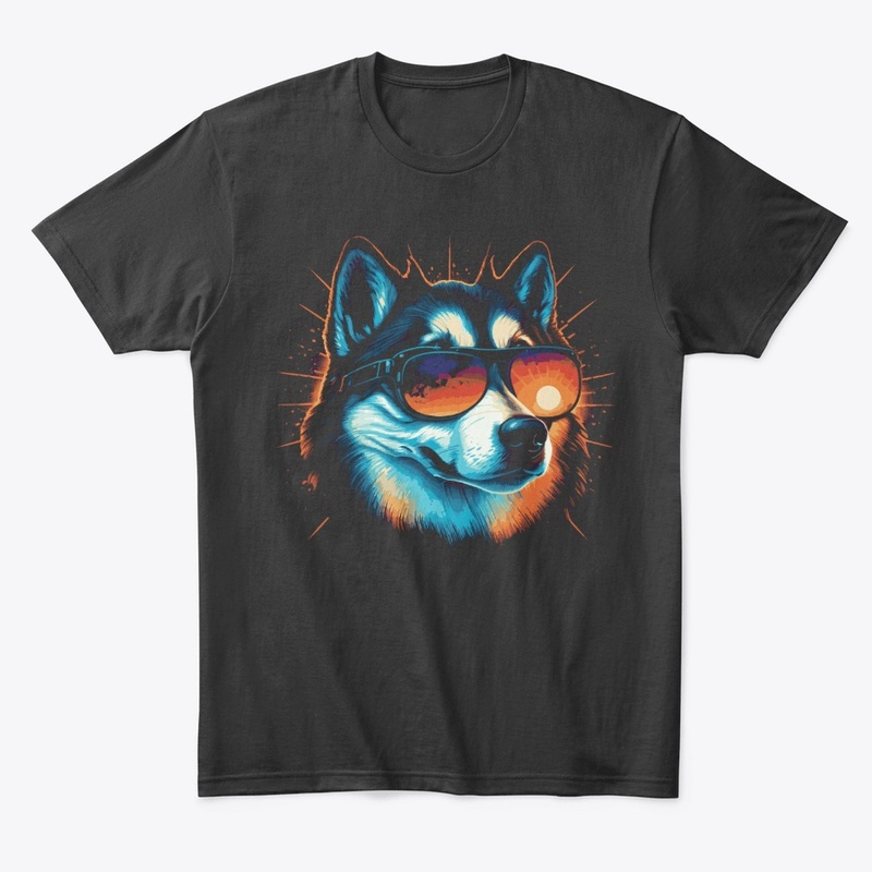 jackofallarts husky with sunglasses