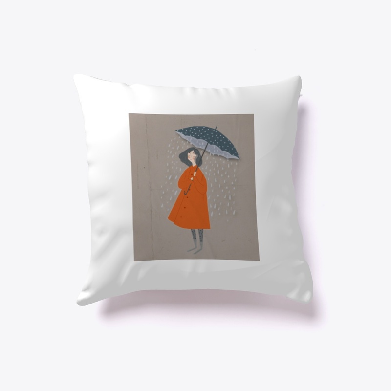 woman in the rain