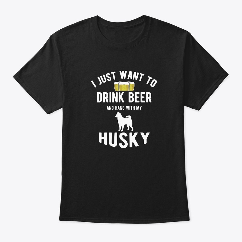 Husky Dog And Beer Lover Puppy Graphic