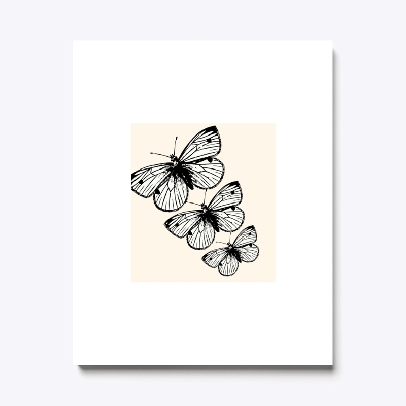 butterfly art sticker