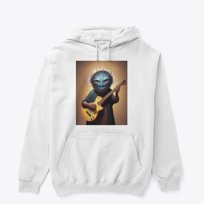 Funky Looking Creature Jamming on Guitar