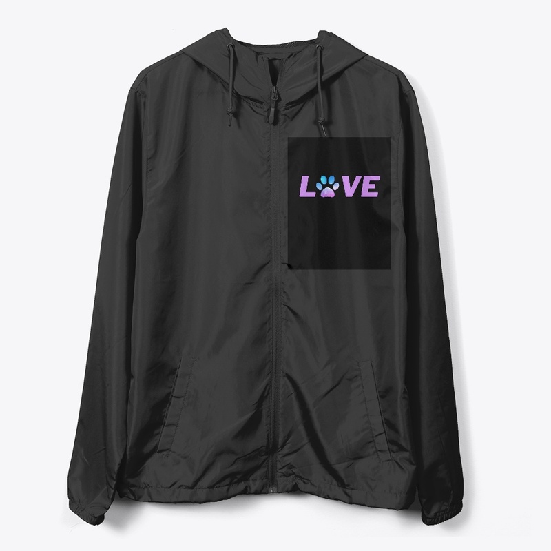 cute dog paw print love t shirt
