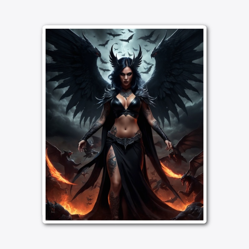 Fierce Winged Demoness Unleashed