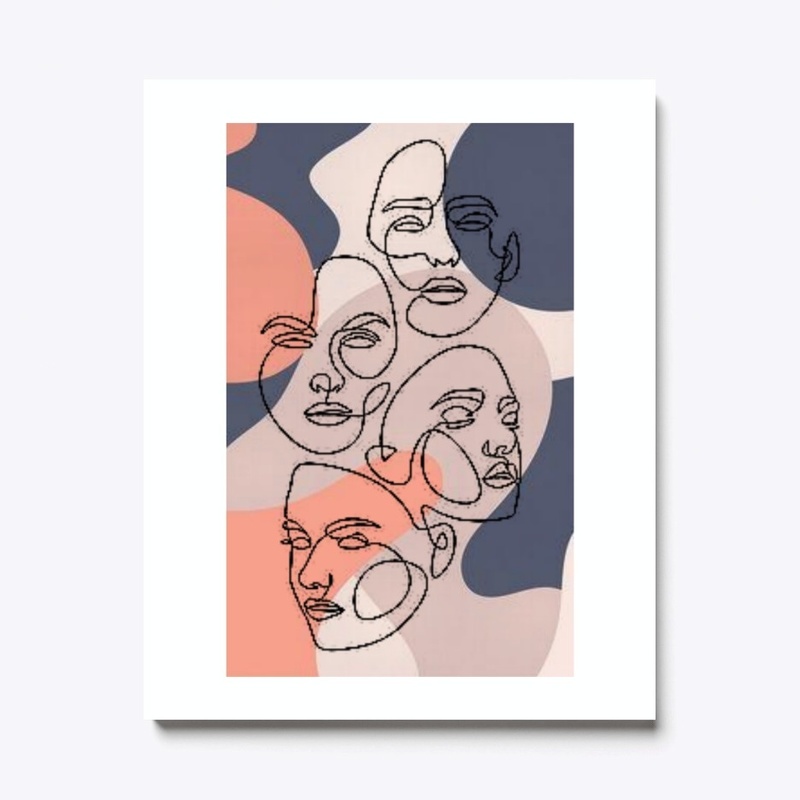 Women Faces Design Canvas
