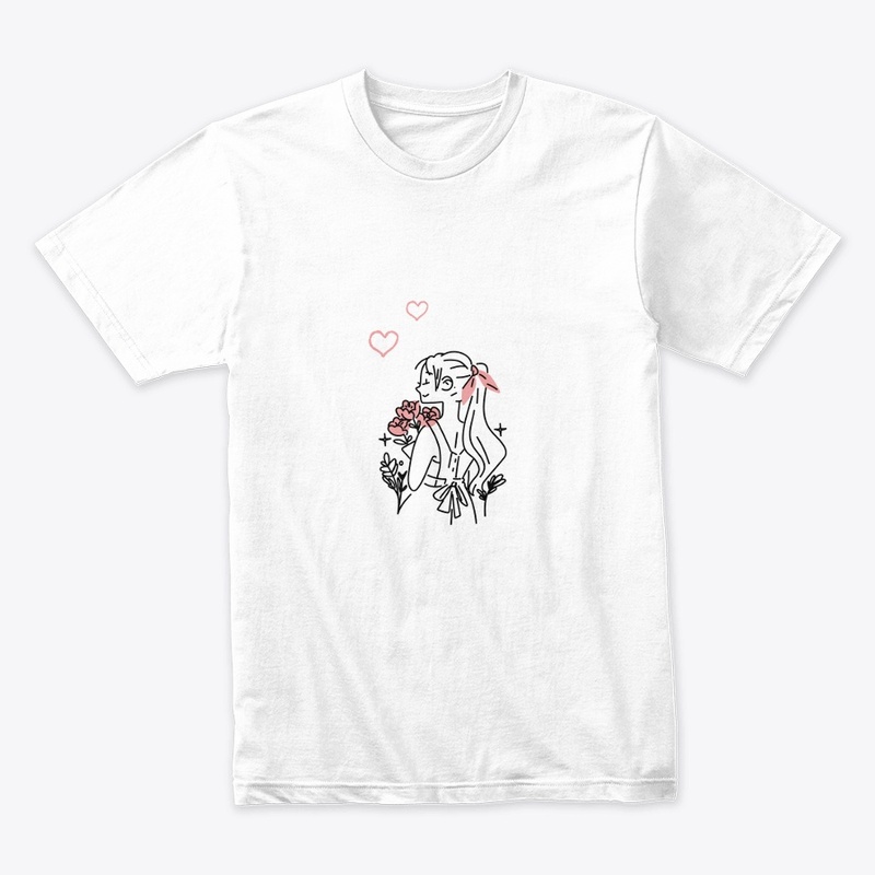 Girl illustrate graphic t-shirt 