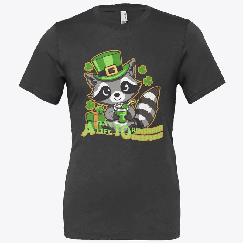 lucky raccoon - st patrick's day