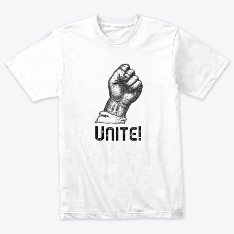 Raised Fist with the Word Unite