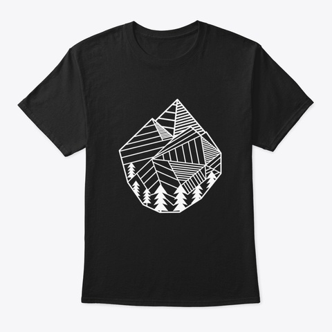 Hiking Trails Polygon Gift I Geometric H Black T-Shirt Front