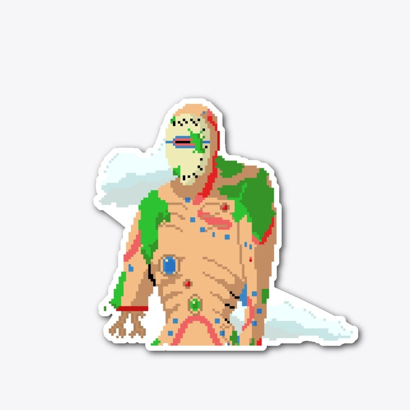 Pixel God Sticker 2