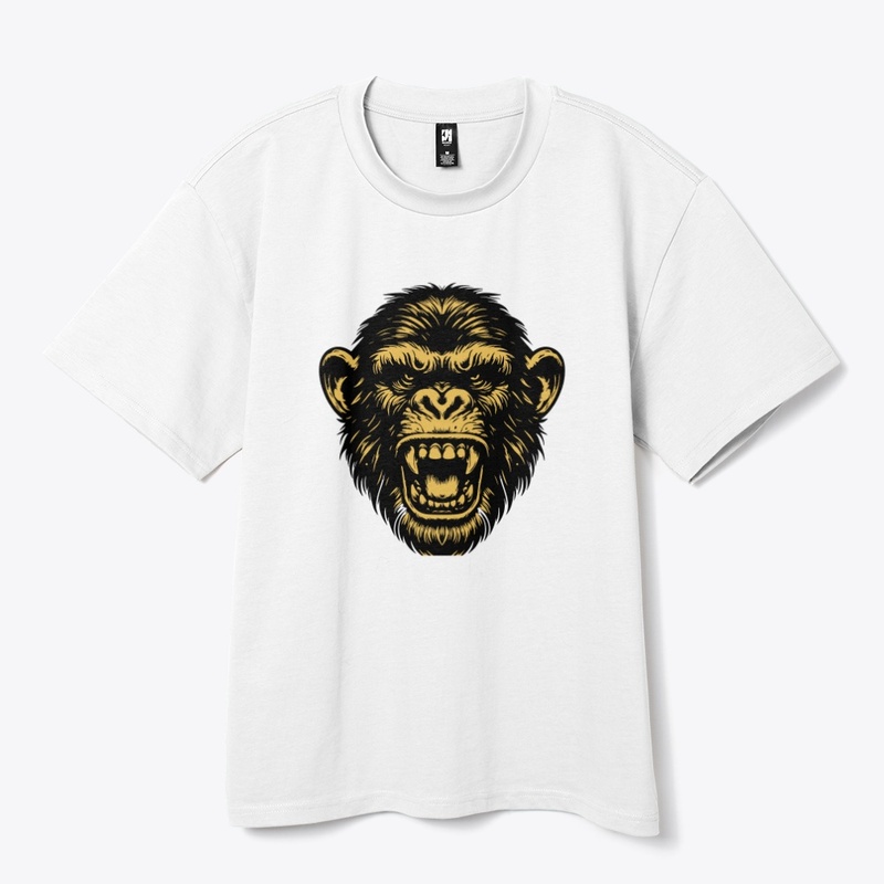 Angry Chimpanzee Head Design