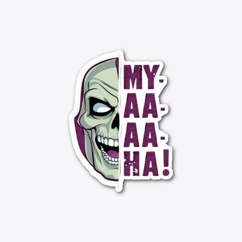 Funny Skeletor Gray Skull Evil Laughter 