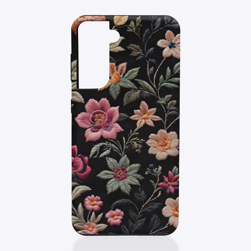 Dark Floral Tough Phone Case Women 