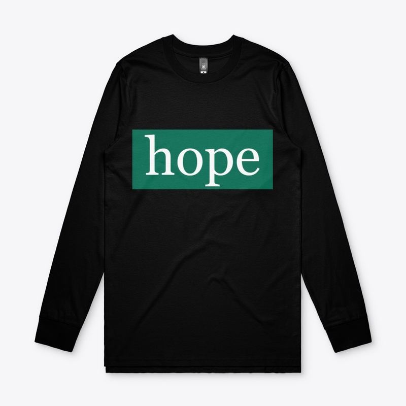 Hope Written in White on Green