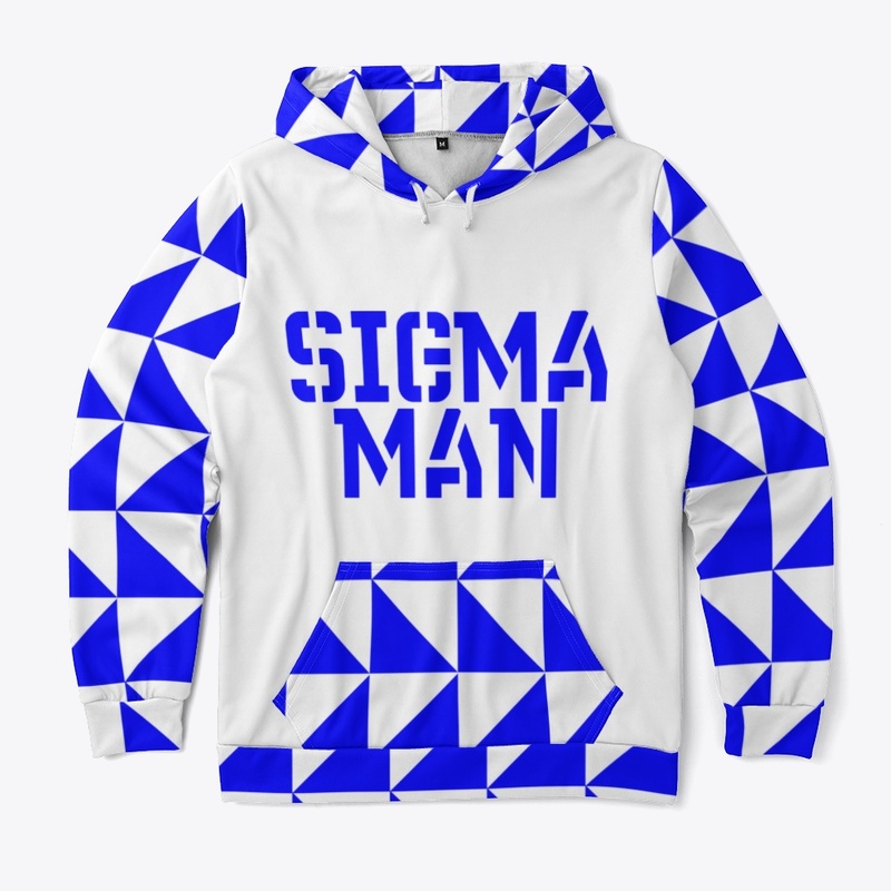 White and Blue Triangle Design 