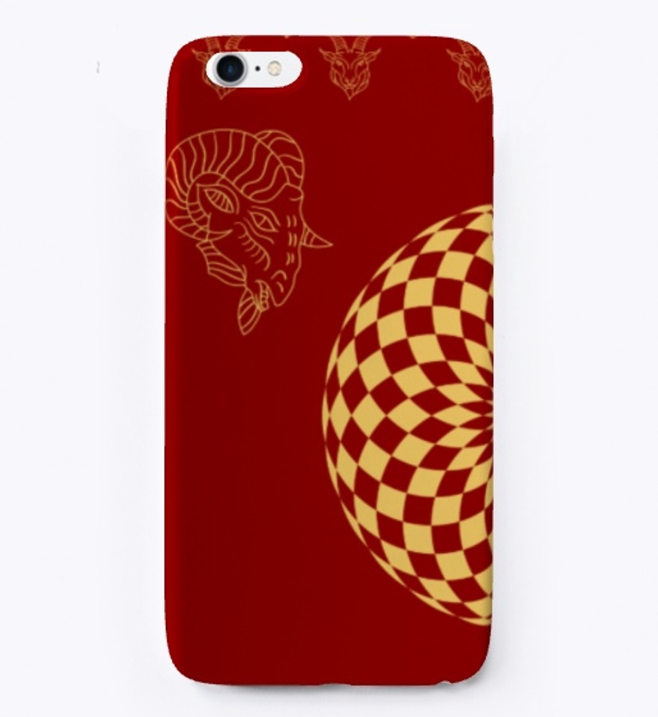 Golden goat and mandala 