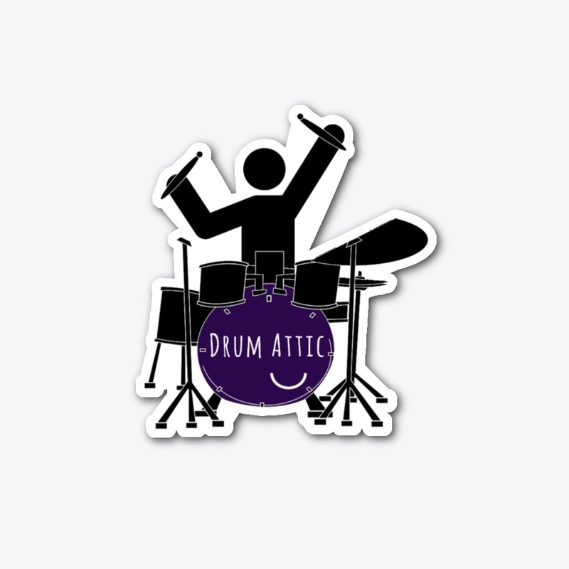 Drum Attic - Kick Drum Logo-A-Sticker