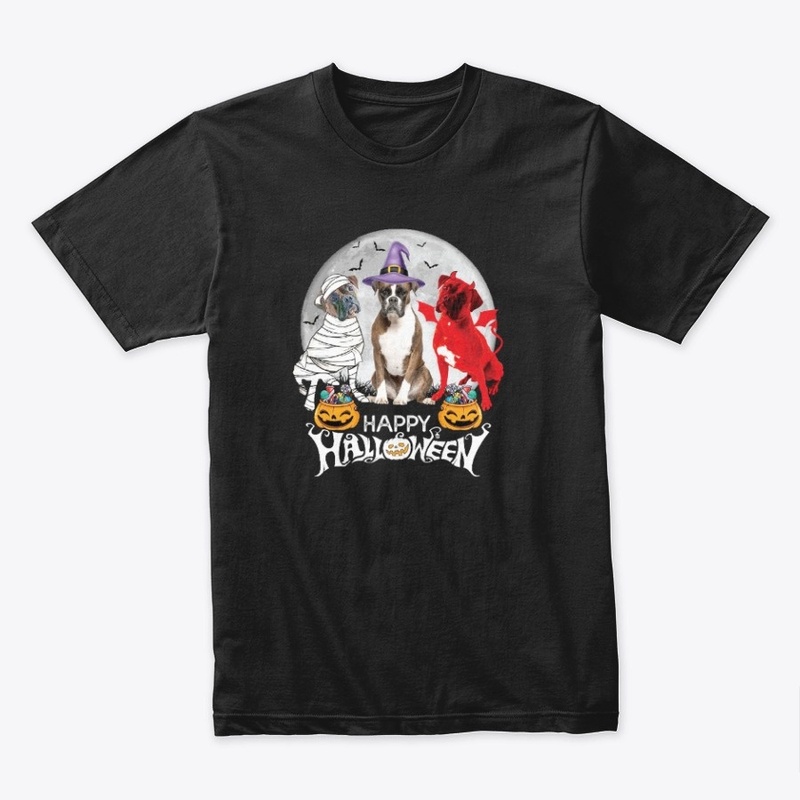Happy Halloween - Three Boxer Dog Shirt