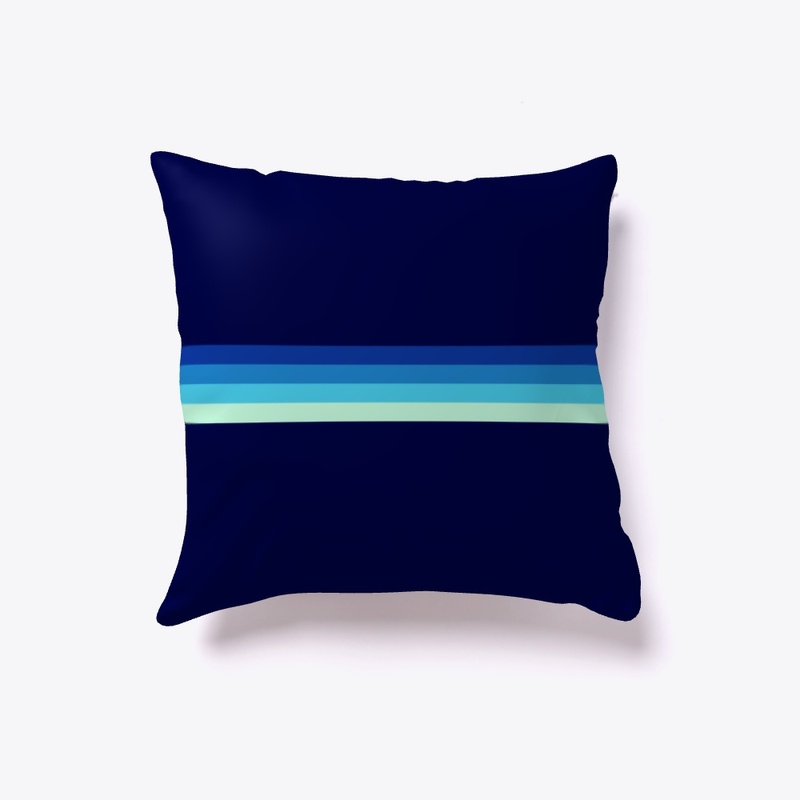 Classic Blue Maritime  Retro Stripes