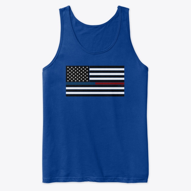 Horizontal Blue and Red Flag